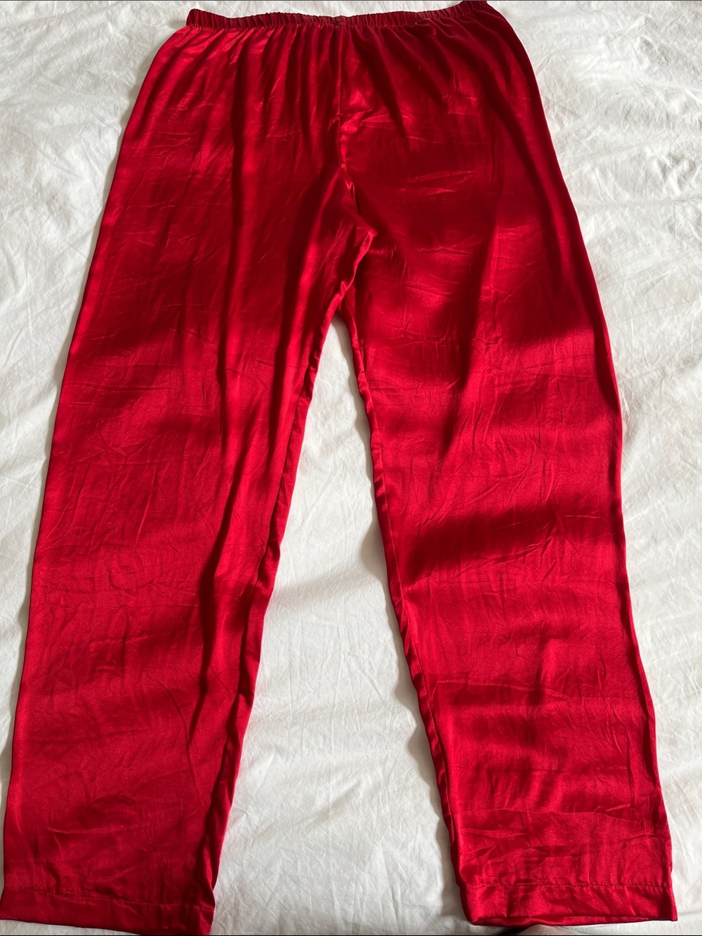Marilyn Monroe by Warner’s Vintage 90’s 100% silk bright red pajama pants